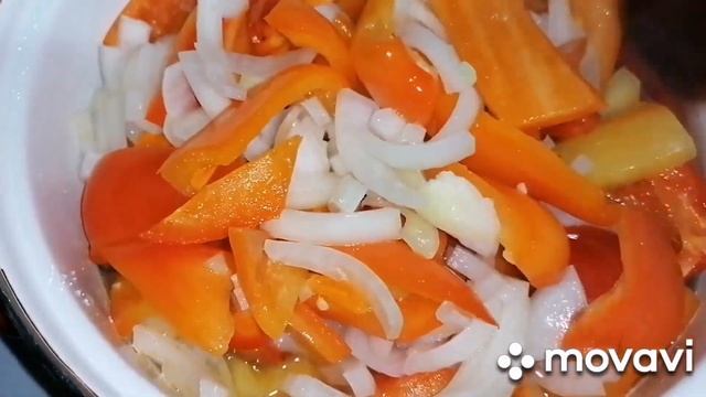 Маринованный сладкий перец в масле с луком на зиму(без стерилизации банок) Вкусно и про ? ??