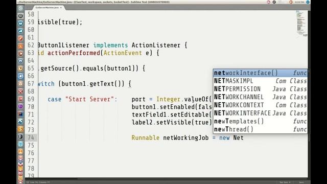 Java server with graphical user interface (live code / no commentary) смотреть онлайн