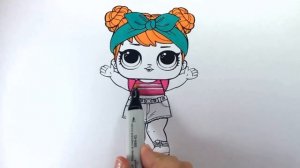 КУКЛА ЛОЛ | Раскраска для детей | Как раскрасить РАССВЕТ