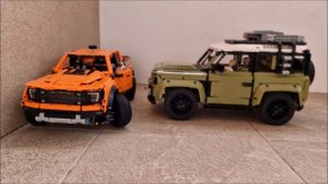 Land Rover Defender VS Ford Raptor ? 80KM/H - 50MPH ? Lego Technic CRASH test