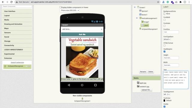 How To Create Recipe App in MIT App Inventor 2 [ Free AIA File ]