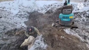 Такого я никогда не находил . Коп металла экскаватором.