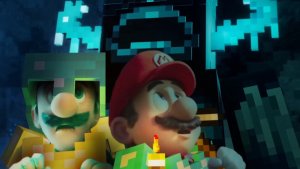 Супер братья Марио уничтожают Вардена в Майнкрафте