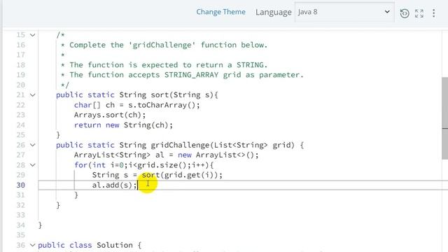 Grid Challenge Hackerrank Solution - java 8| Hackerrank Algorithm | realNameHidden смотреть онлайн