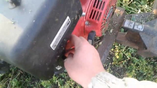 Переделал на мотоблок Агро, роторную косилку заря своими руками.