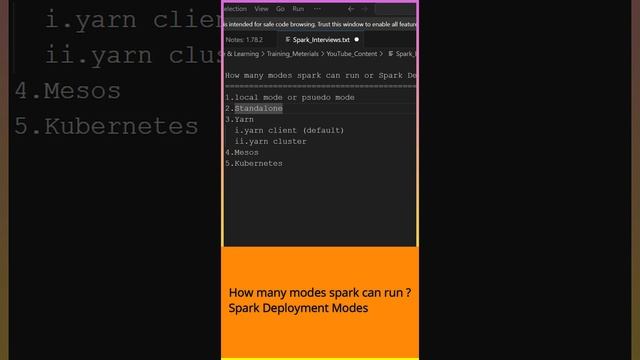 spark deployment modes | spark interview questions