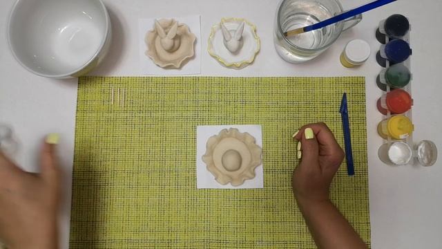 Мастер класс. «Заяц» - подставка для украшений из соленого теста. смотреть онлайн