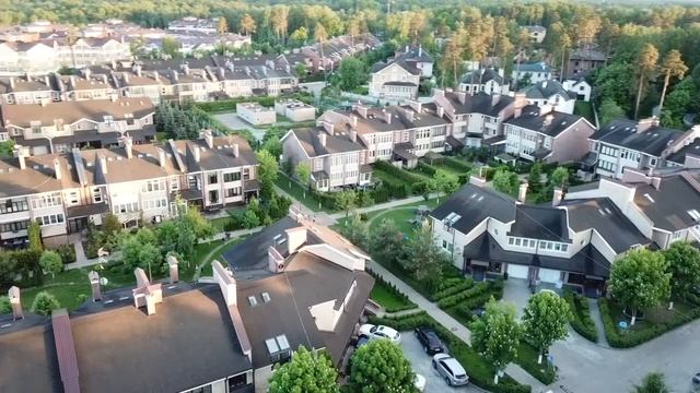 Коттеджный поселок "ГринПарк" с высоты птичьего полета смотреть онлайн