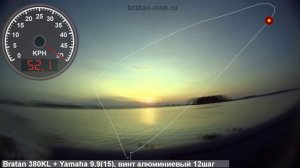 Лодка Bratan 380KL + Y9.9(15) скорость
