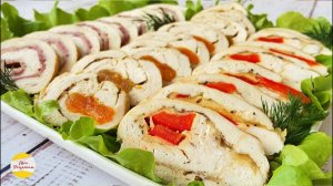 Лучшая ЗАКУСКА на Праздничный Стол! РУЛЕТИКИ ИЗ КУРИЦЫ!