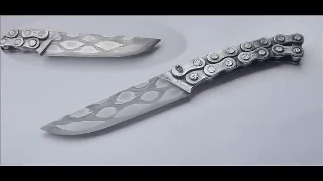 Кованые ножи из мотоциклетных цепей. смотреть онлайн