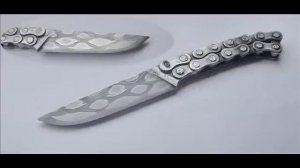 Кованые ножи из мотоциклетных цепей.