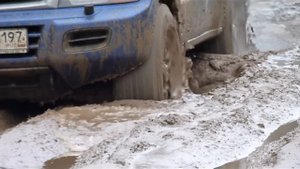 Pajero 3 и Pajero sport грязь
