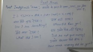 Past tense (part 1) | Past indefinite, continuous and practice exercise | by Kavita Dhillon