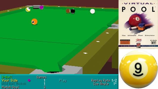 Virtual Pool (1995) - PC - 9-Ball Game смотреть онлайн
