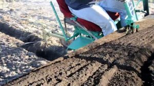 мини трактор из мотоблока вспашка огорода