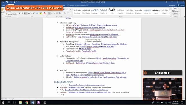Eric Bennick - System Administration with a Side of Security смотреть онлайн