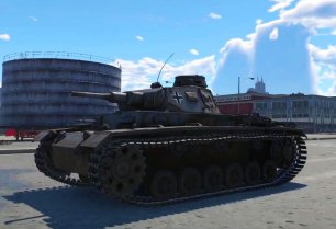 Бой на немецком танке Pz.III F в локации морской терминал, War Thunder.