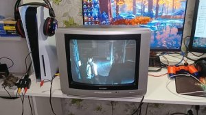 ПОДКЛЮЧАЕМ СТАРЫЙ ТЕЛЕВИЗОР И PS5  VERY OLD TV AND PS5