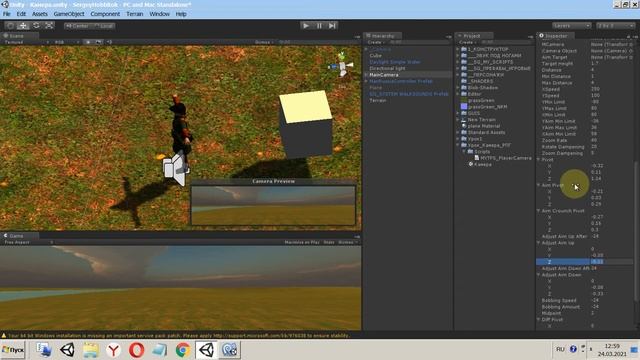 Уроки unity Урок 1-4 Камера rpg tps Завершение рпг