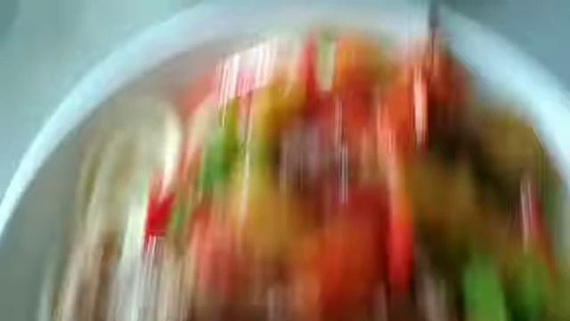 Чезыру лагман. Подлив из баклажанов, с мясом и овощами.