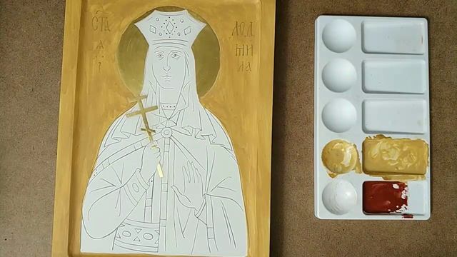 Самоучитель иконописи | Пишем икону святой Людмилы Чешской - вместе онлайн, 4 смотреть онлайн