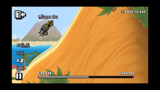 Hill Climb Racing 2.Рекорд !!! 11 312 метров. Хилл Климб Рейсинг 2 . Пляж . смотреть онлайн