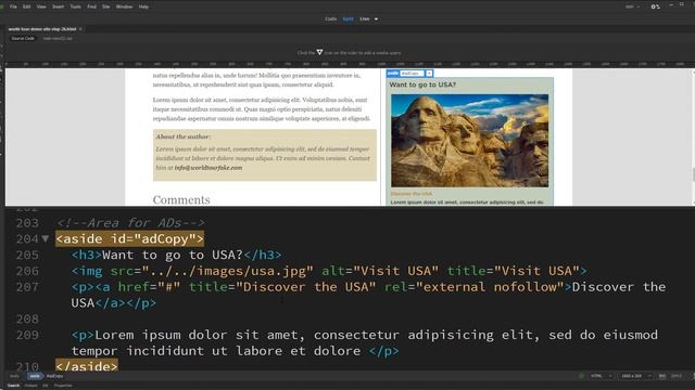 Lesson 89 - HTML5 Full Course in Hindi & Urdu - HTML5 Semantic - Writing comments