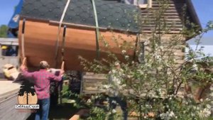 Купить Баню-Бочку в Новосибирске. Цена Бани-Бочки на видео 160 000 руб.