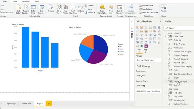 How to create a Group in Power Bi Desktop