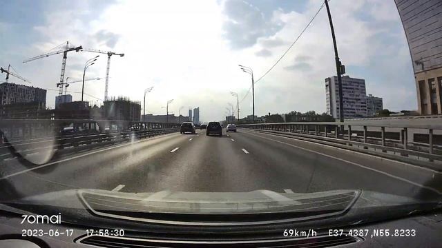 Driving in Moscow agglomeration: Текстильщики - Щукино - Красногорск 17/06/2023 (timelapse 4x)