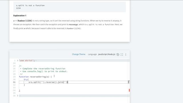 Day 3: Try, Catch & Finally | 10 Days of Javascript | HackerRank