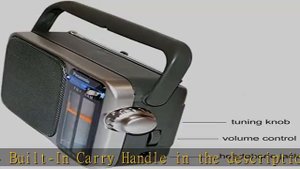 Panasonic RF-2400D / RF-2400 Portable FM/AM Radio with AFC Tuner + 4 X Panasonic AA Batteries + Sta