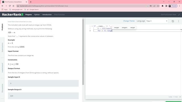 Print Function in Hindi || Introduction || HackerRank || Python Programming || Rajnish Chaurasia