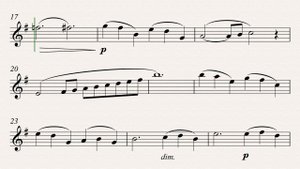"Лебедь" Сен-Санс К. - ноты и аккомпанемент для саксофона сопрано, темп 70