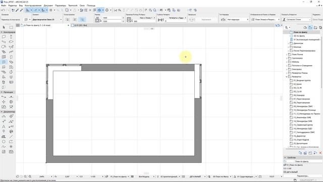 Создание углового окна в Archicad