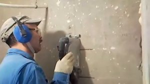 Штробление в панельном доме mp4
