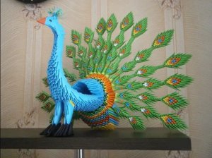 Модульное Оригами. 3D Павлин. Мастер Класс!