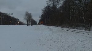 "Мой первый снегоуборочный этой зимой" Тепловоз ЧМЭ3-3619 со снегоуборочной машиной СМ2М-1507