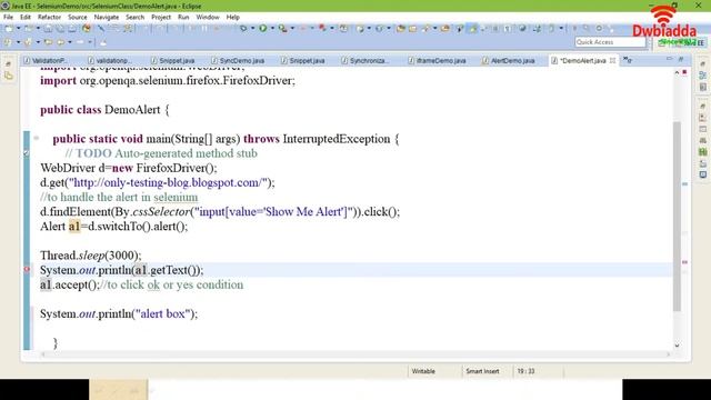 How to handle Alerts in Selenium WebDriver | selenium videos