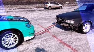 АУДИ СИЛЬНЕЕ СУБАРУ ? Audi 80 Quattro vs Subaru Forester Sf5 Sti