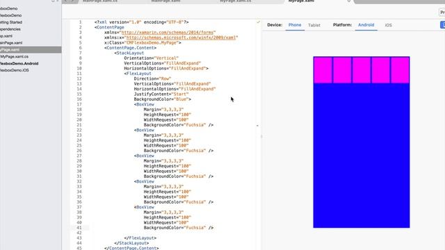 สอนใช้ FlexLayout in Xamarin Tutorial แบบเดียวกับ Flex-box in Web and React-Native смотреть онлайн