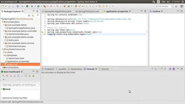 Demo Schema Initialization and Connection Pooling
