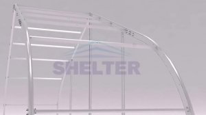 Быстрый монтаж каркасно-тентовых ангаров. Тентовое покрытие крепится кедером. 2