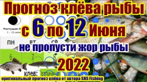 Прогноз клева рыбы на неделю с 6 по 12 Июня Календарь клева рыбы Календарь рыбака на Июнь.mp4