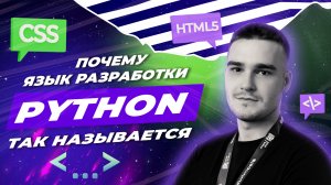 Почему язык Python так называется?