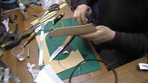 КАК сшить ножны подробно ?, шьем  ножны крючку .