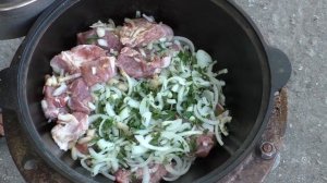 Мясо в казане Рецепт необычного "шашлыка" Как пожарить сочное мясо в казане