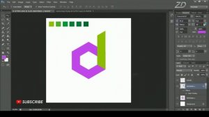 How to Make a D Letter Logo Design in Photoshop - LOGO DESIGN D