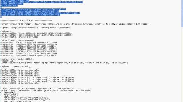 Minecraft error Hs_er_pid смотреть онлайн